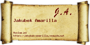 Jakubek Amarilla névjegykártya
